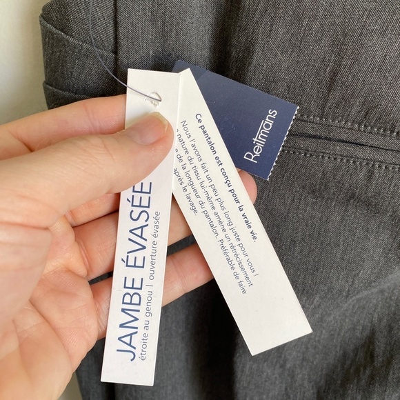 Reitman Petites Original Comfort Women's NWT‎ Gray Bootcut Dress Pants Size 8P - Picture 7 of 14